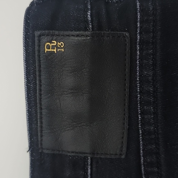 R13 midrise skinny leg jeans with zippers - Picture 6 of 7